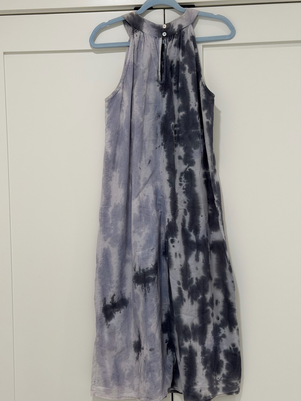 THML Gray Tie Dye Sleeveless Midi Dress Cotton Lined Size M Boho - Picture 7 of 11